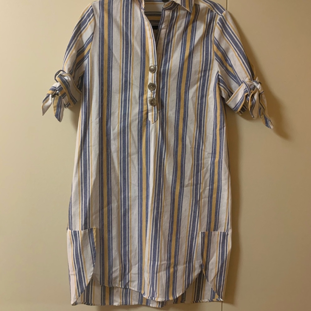 Striped Casual Midi Dress